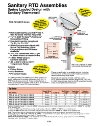 Thumbnail of document Data Sheet - PRS-3 Combination Thermowells Protection Heads & RTD Sanitary